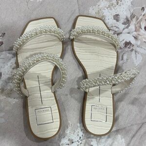 Dolce Vita Cream Pearl Sandals